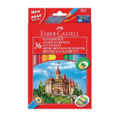 Набор цветных карандашей Faber-Castell ECO ЗАМОК с точилкой карт. кор. 36 шт.