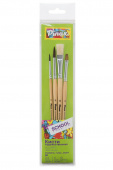 Набор кистей SCHOOL&HOBBY из козы, пони, щетины для акварели, гуаши(пони № 3, 5 коза № 5, щет. № 12) Набор кистей SCHOOL&HOBBY из козы, пони, щетины для акварели, гуаши(пони № 3, 5 коза № 5, щет. № 12)