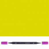 Аквамаркер "Сонет", двусторонний (кисточка и тонкий стержень), Канареечный Аквамаркер "Сонет", двусторонний (кисточка и тонкий стержень), Канареечный